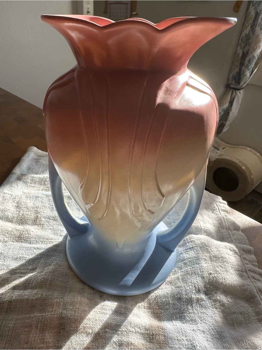 Vintage Hull Double Handle Vase -Mardi Gras Granada - Marked USA 49-9